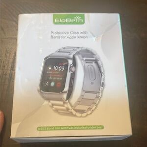 Silver Protective Case with Band for Apple Watch